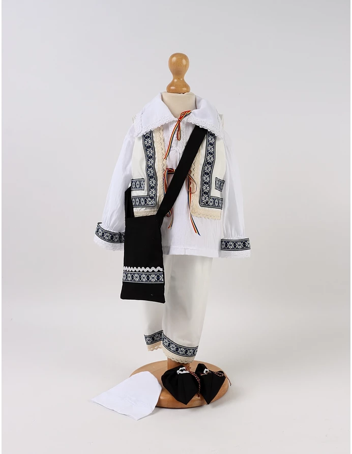 Set Traditional 6 piese, Gabriel, alb-bleumarin picture - 2