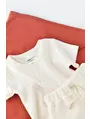 Set tricou cu panataloni scurti - 100% bumbac organic - Ecru, Baby Cosy 5