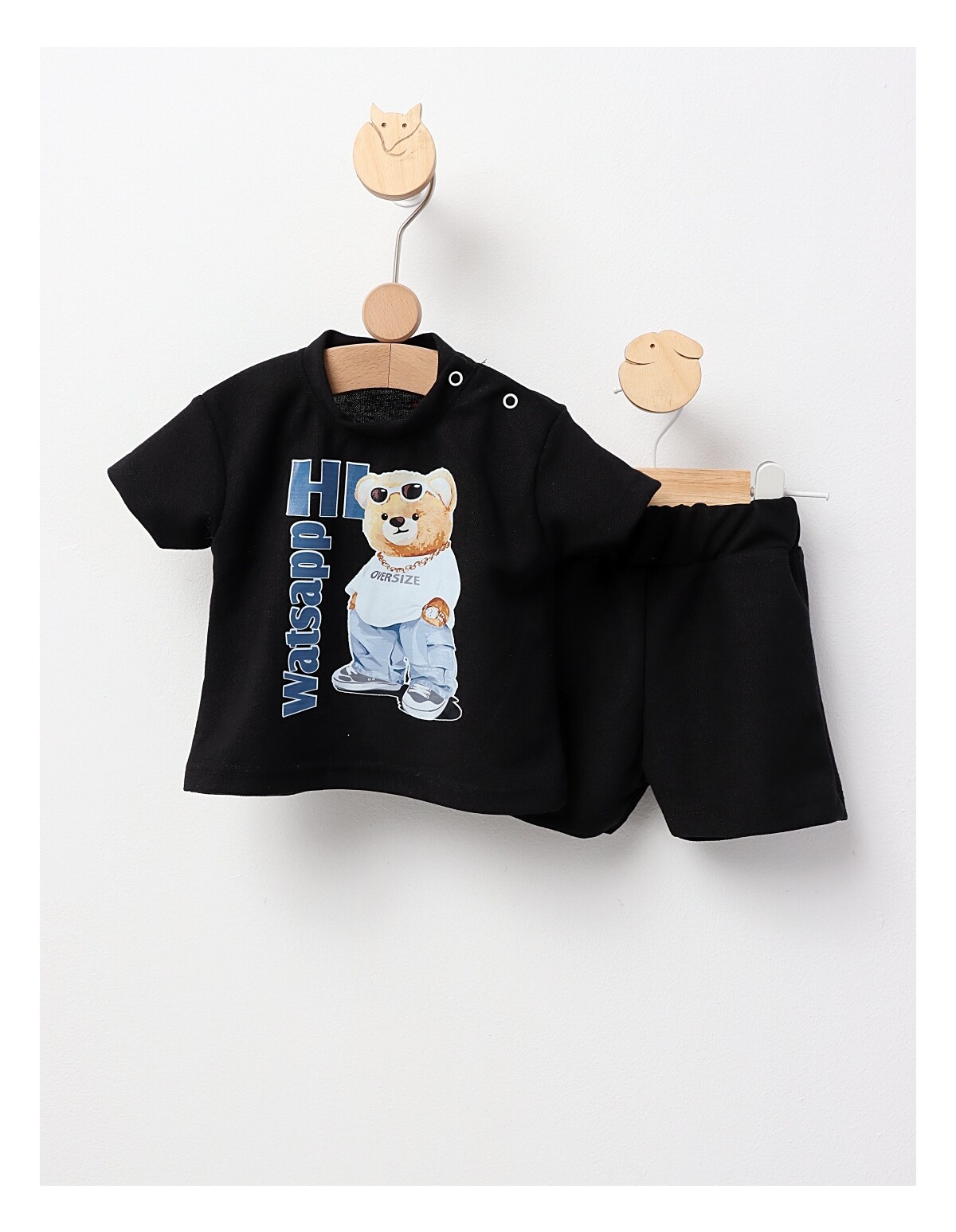Set ursul fashion 2 piese negru