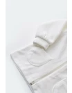Set Ursulet cu bluzita cu fermoar si gluga si panataloni lungi din 80%bumbac organic si 20% poliester - Ecru, Baby Cosy 8