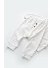 Set Ursulet cu bluzita cu fermoar si gluga si panataloni lungi din 80%bumbac organic si 20% poliester - Ecru, Baby Cosy 9