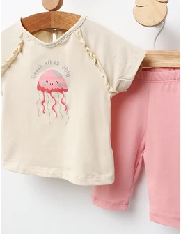 Set vara Beach Vibes Only, crem