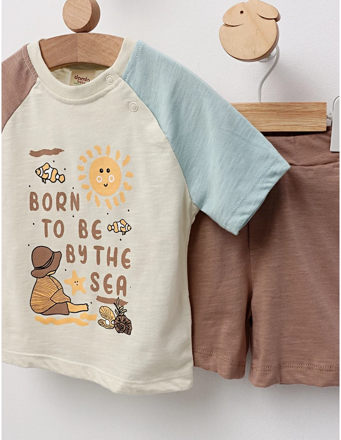 Set vara Born To Be By The Sea, bej-albastru picture - 2