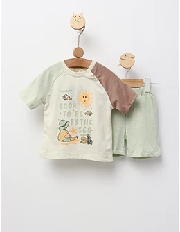 Set vara Born To Be By The Sea, bej-verde