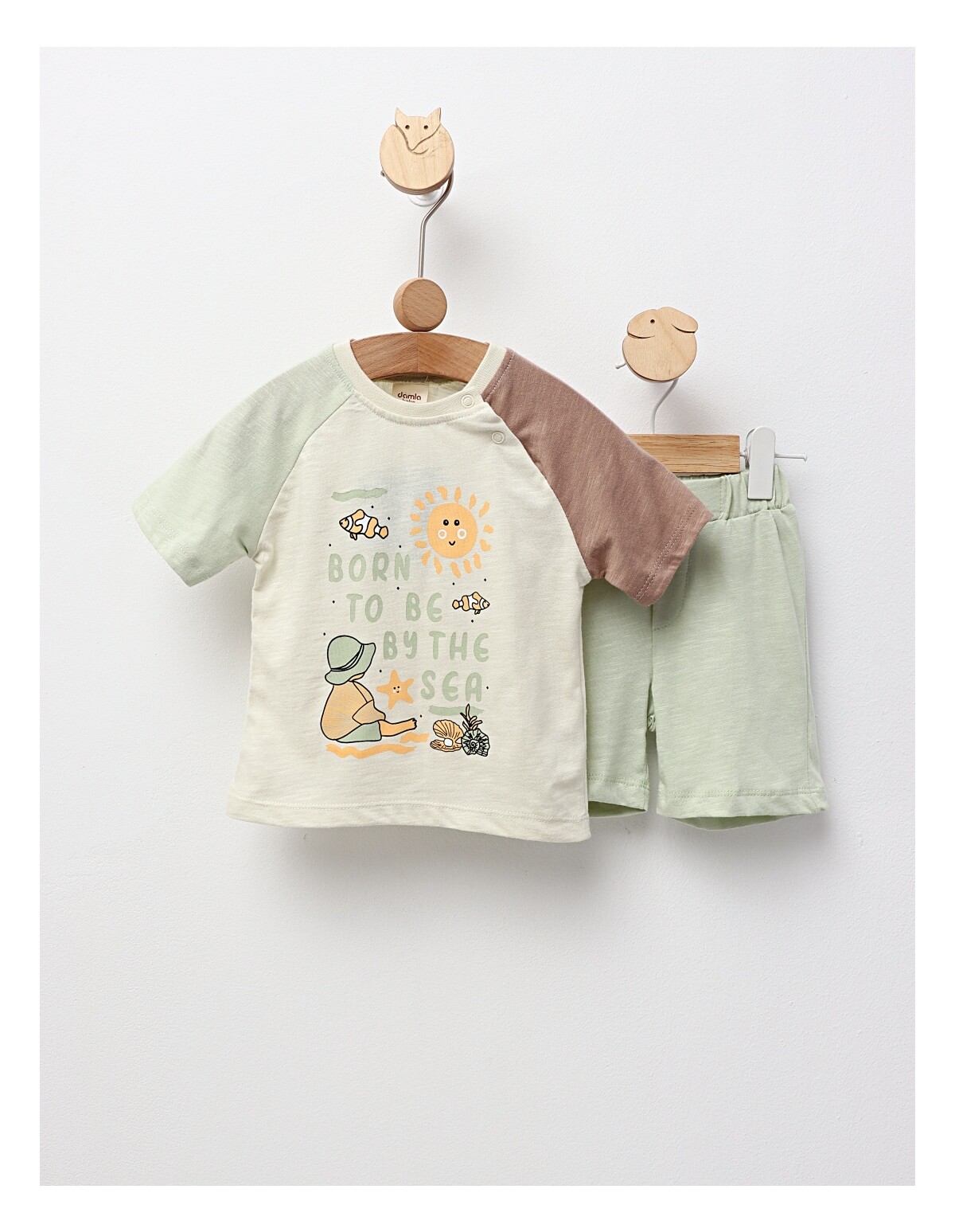 Set vara Born To Be By The Sea, bej-verde
