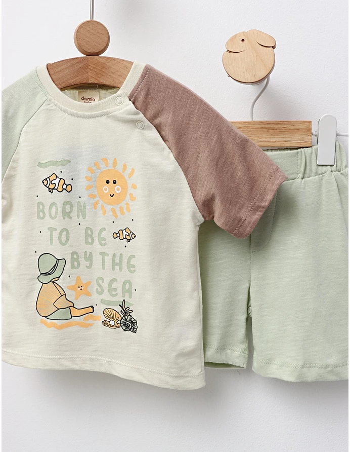 Set vara Born To Be By The Sea, bej-verde picture - 2