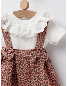Set vara cu sarafan, leopard, corai