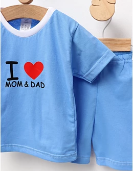 Set vara I Love Mom-Dad model blue