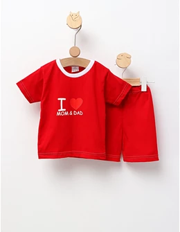 Set vara I Love Mom-Dad model rosu