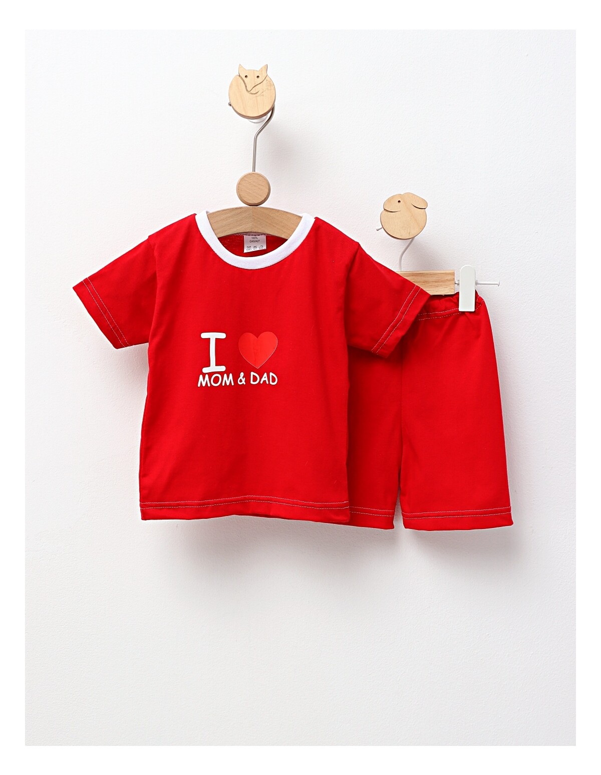 Set vara I Love Mom-Dad model rosu