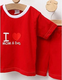 Set vara I Love Mom-Dad model rosu