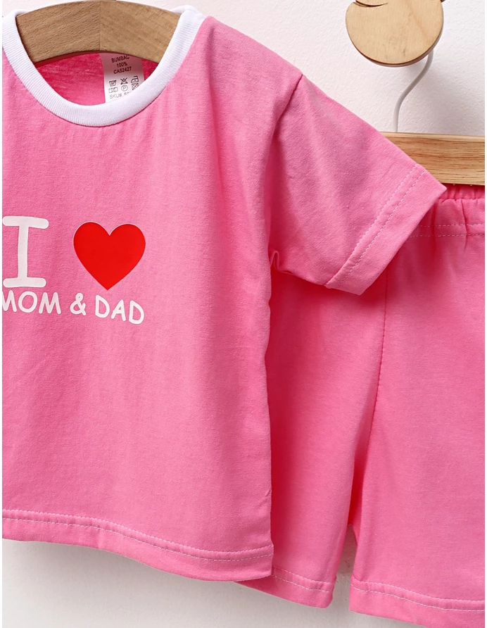 Set vara I Love Mom-Dad model roz picture - 2