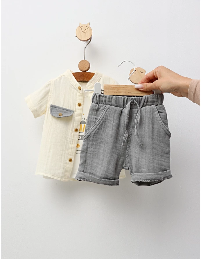 Set vara, In Vacanta, model crem-gri picture - 3