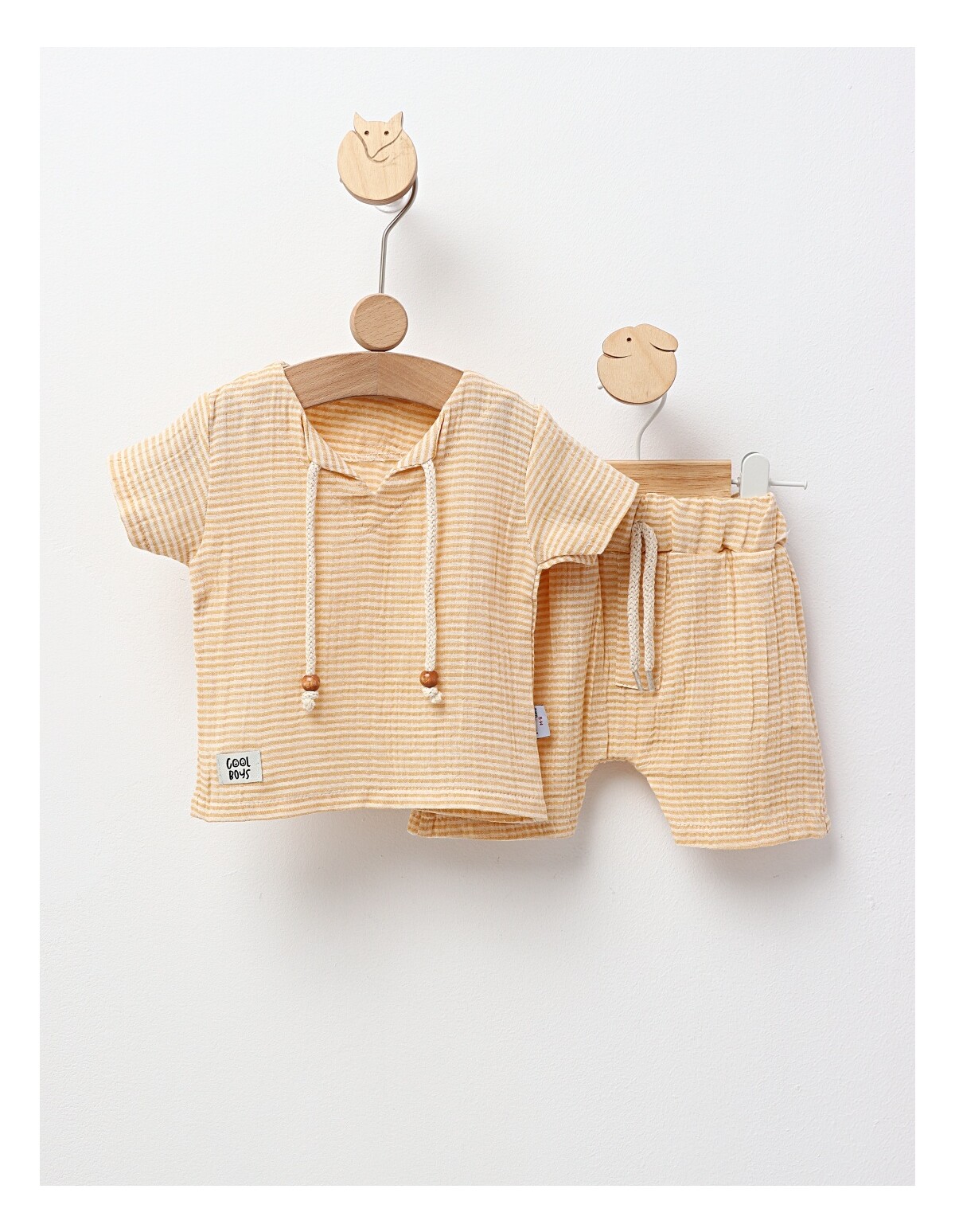 Set Vara muselina Cool Boys, galben