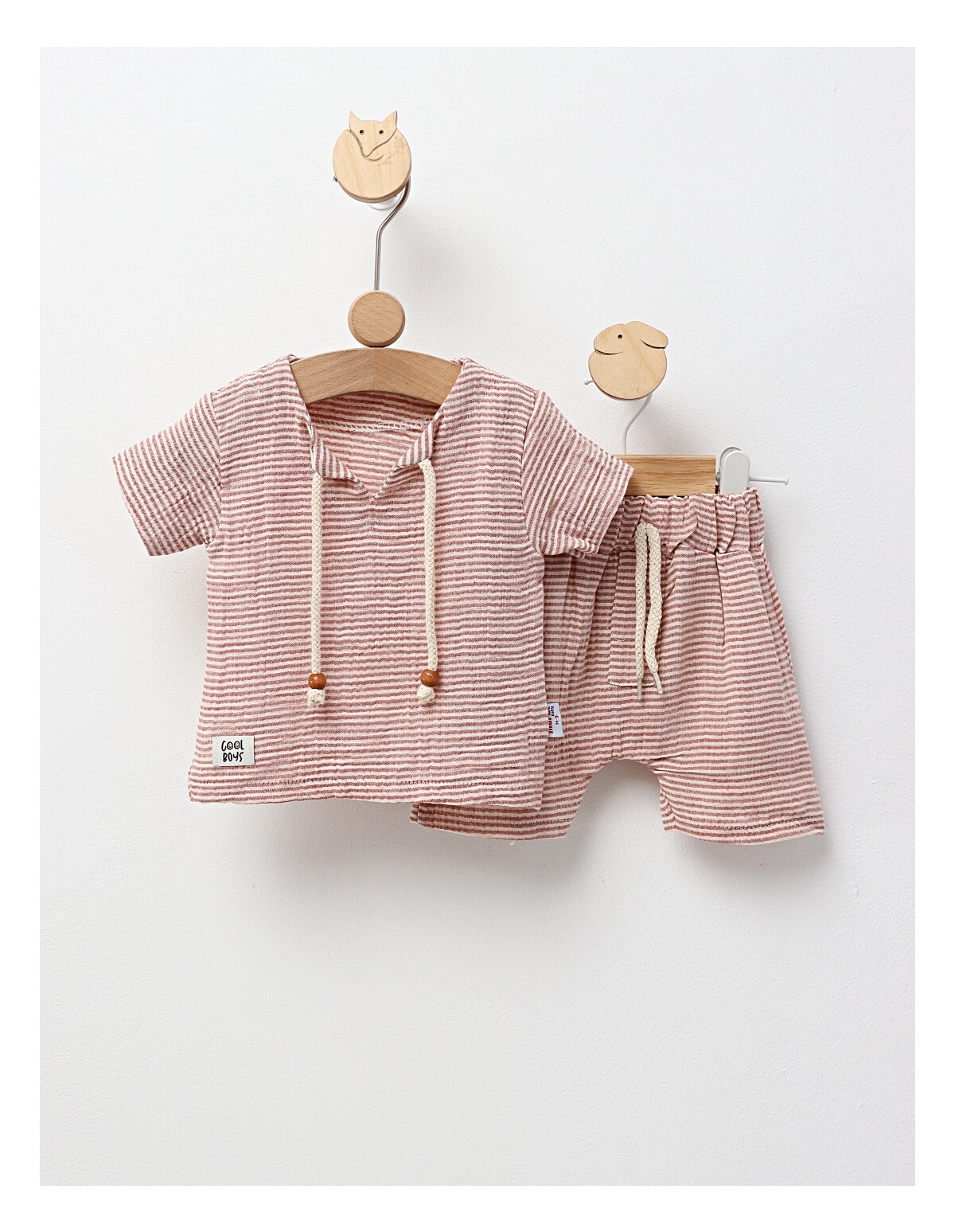 Set Vara muselina Cool Boys, grena