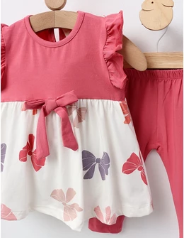 Set vara, Rochita+Pantaloni, roz-prafuit