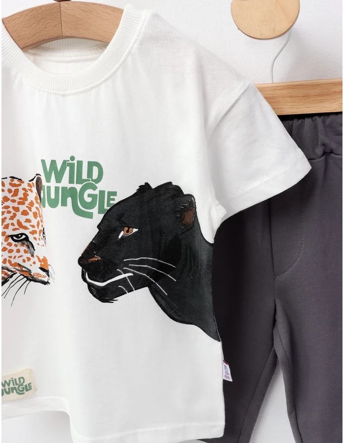 Set WILD JUNGLE model gri picture - 2