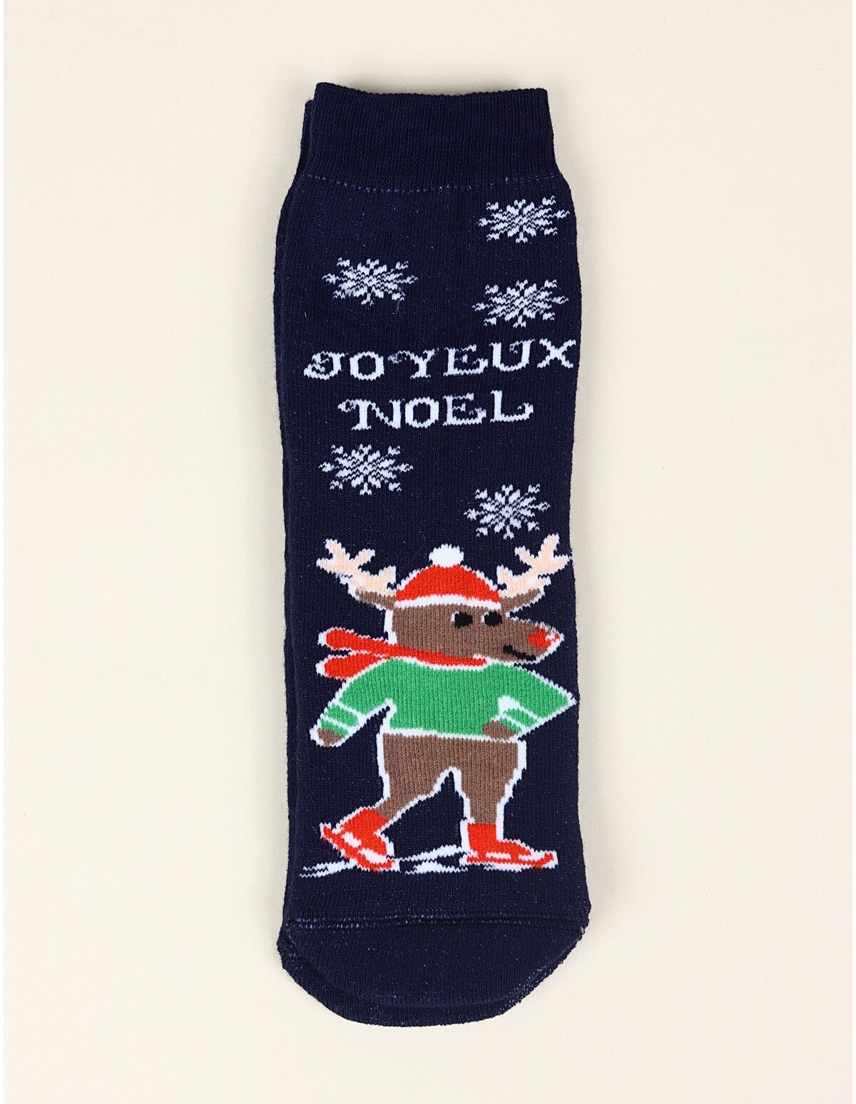 Sosete Craciun Joyeux Ren bleumarin