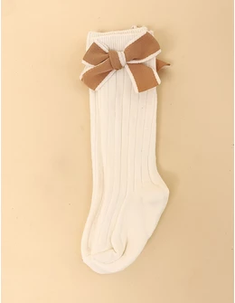 Sosete elegante-fundita-fetite alb