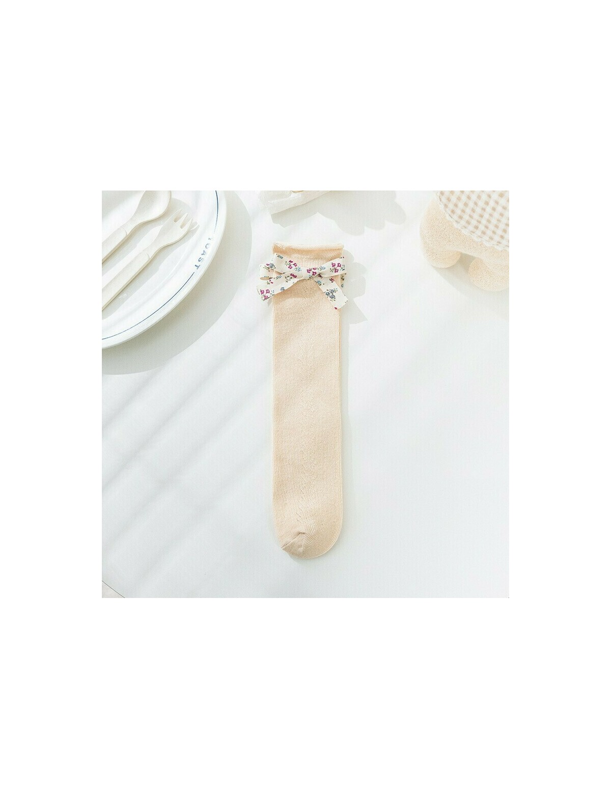 Sosete Floral Bow Hollow skin