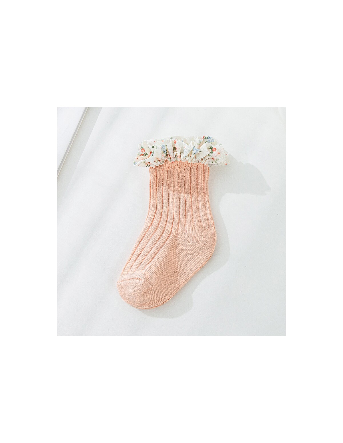 Sosete Frilly Ruffle corai