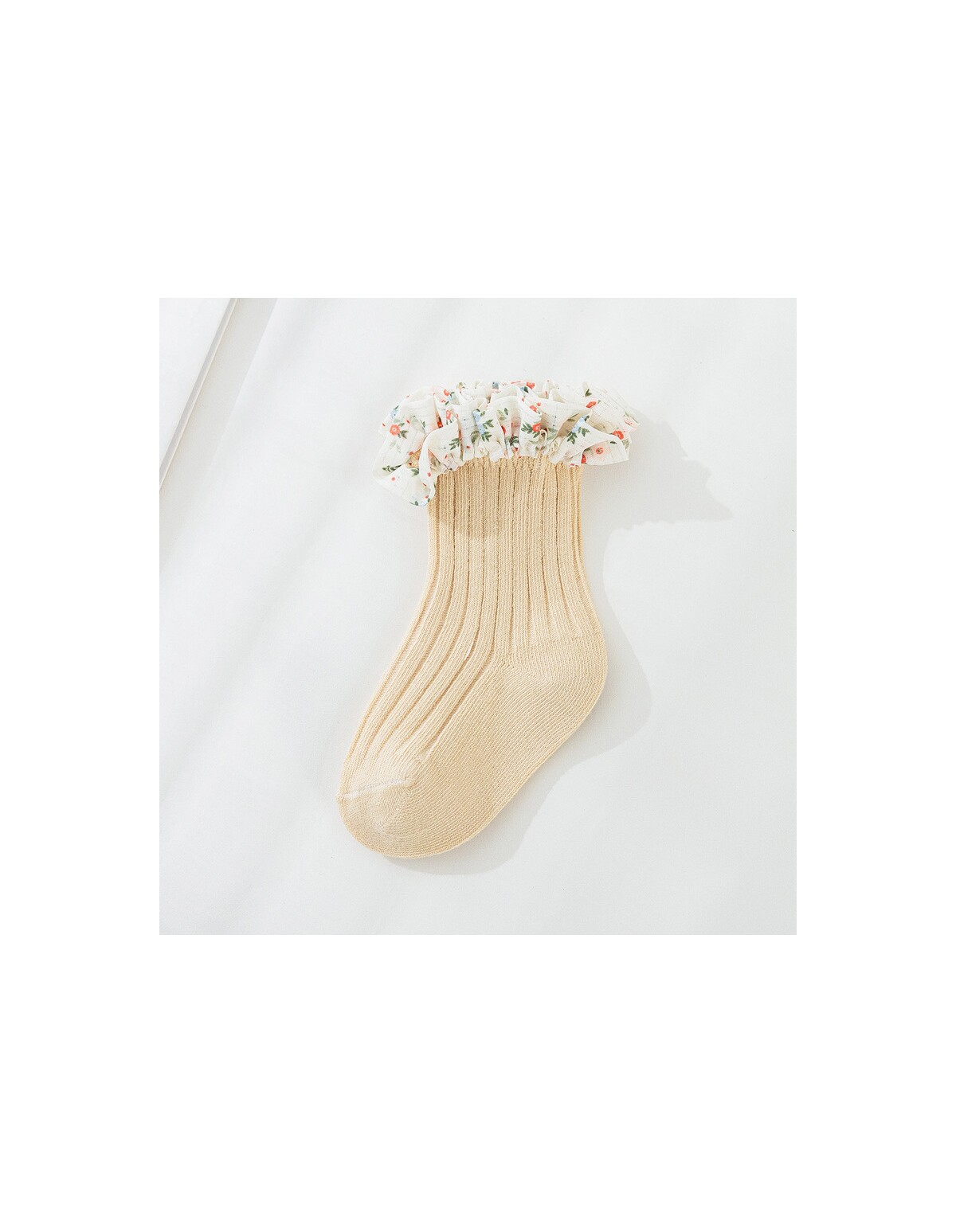 Sosete Frilly Ruffle crem