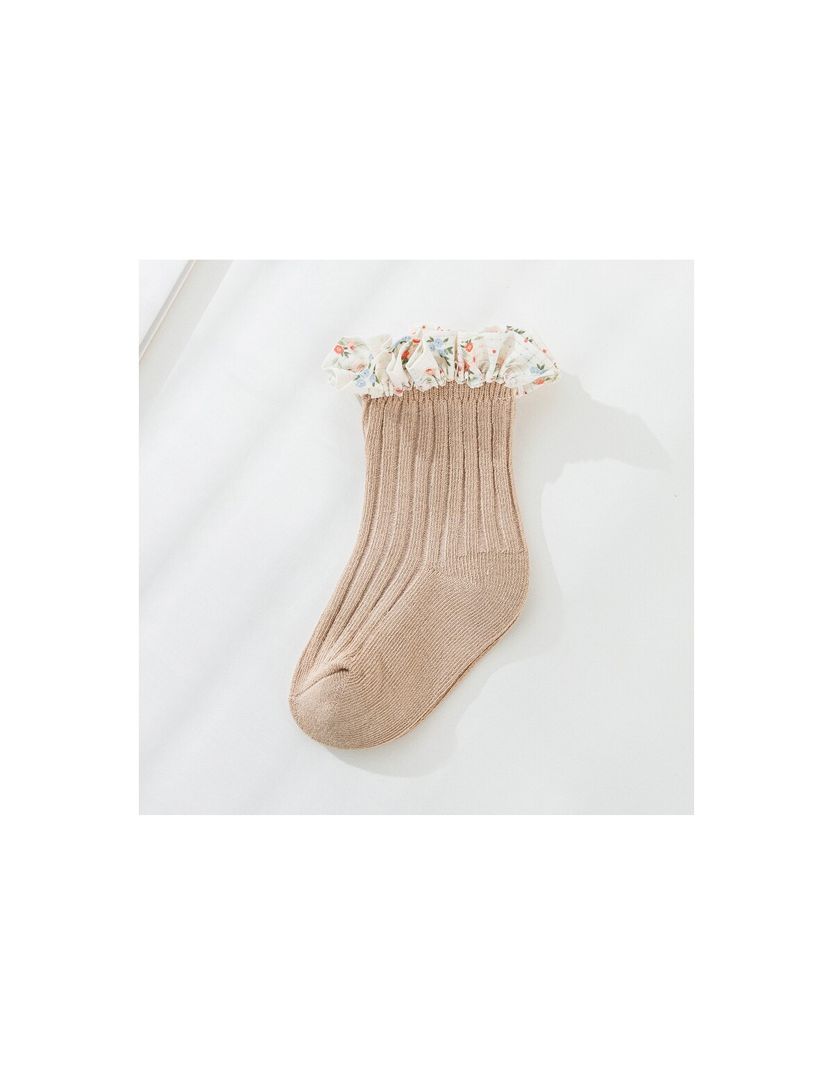 Sosete Frilly Ruffle maro