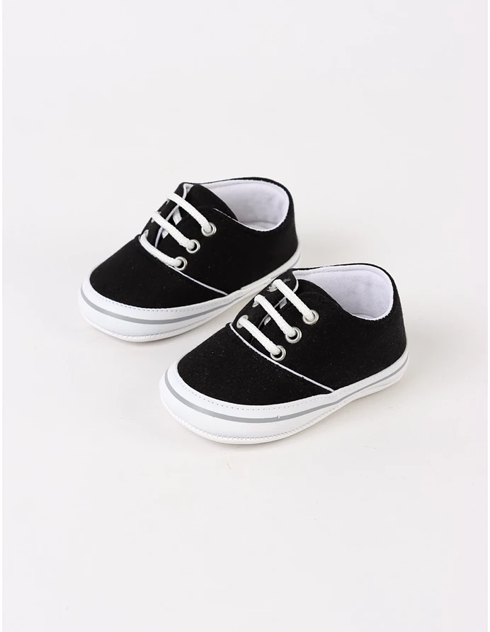 Tenisi bebe, First Steps, cu negru picture - 3
