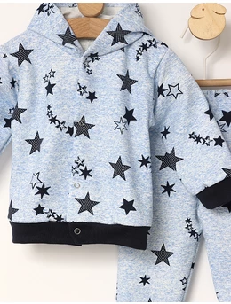 Trening bebe All Star model cu gluga albastru