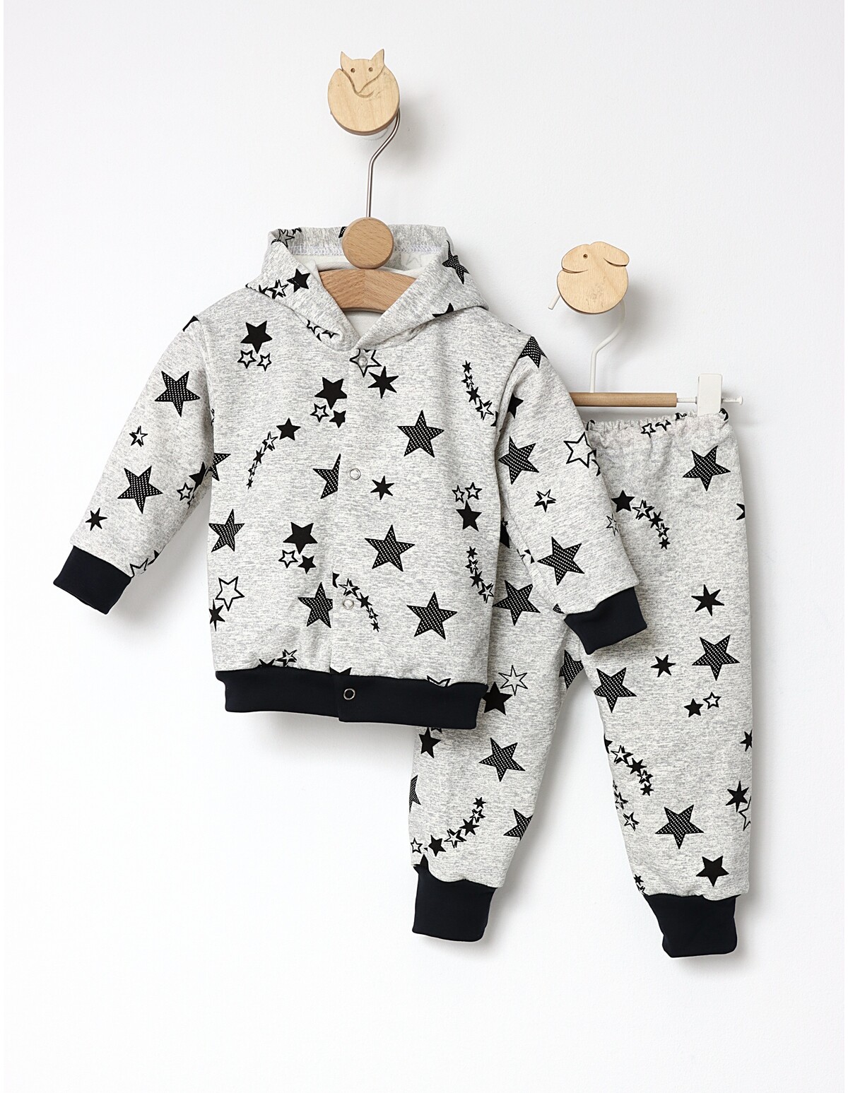 Trening bebe All Star model cu gluga gri