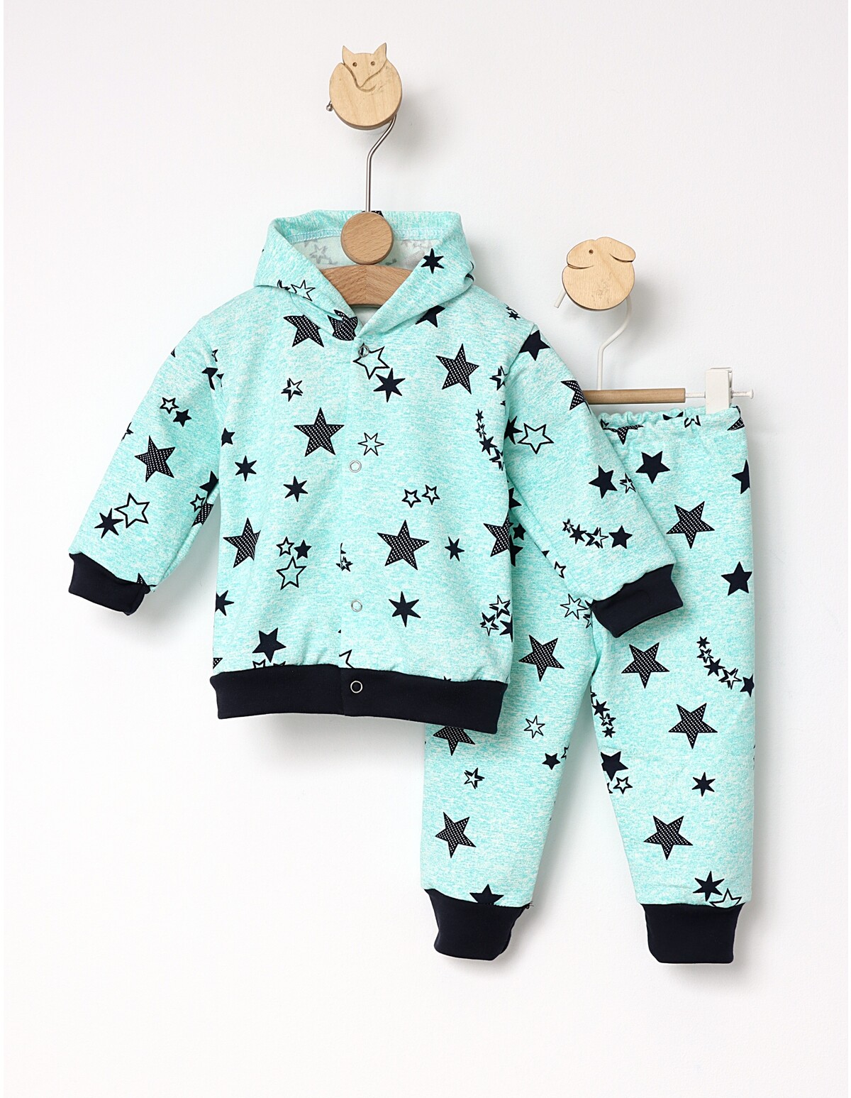 Trening bebe All Star model cu gluga turcoaz
