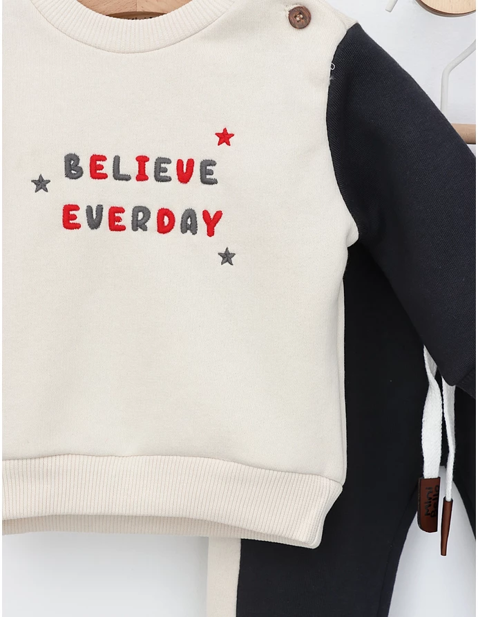 Trening Belive Everyday ecru rosu picture - 3