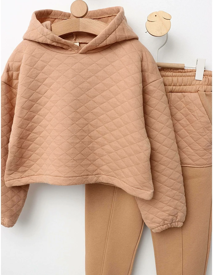 Trening Crop Top Izabella model bej picture - 4