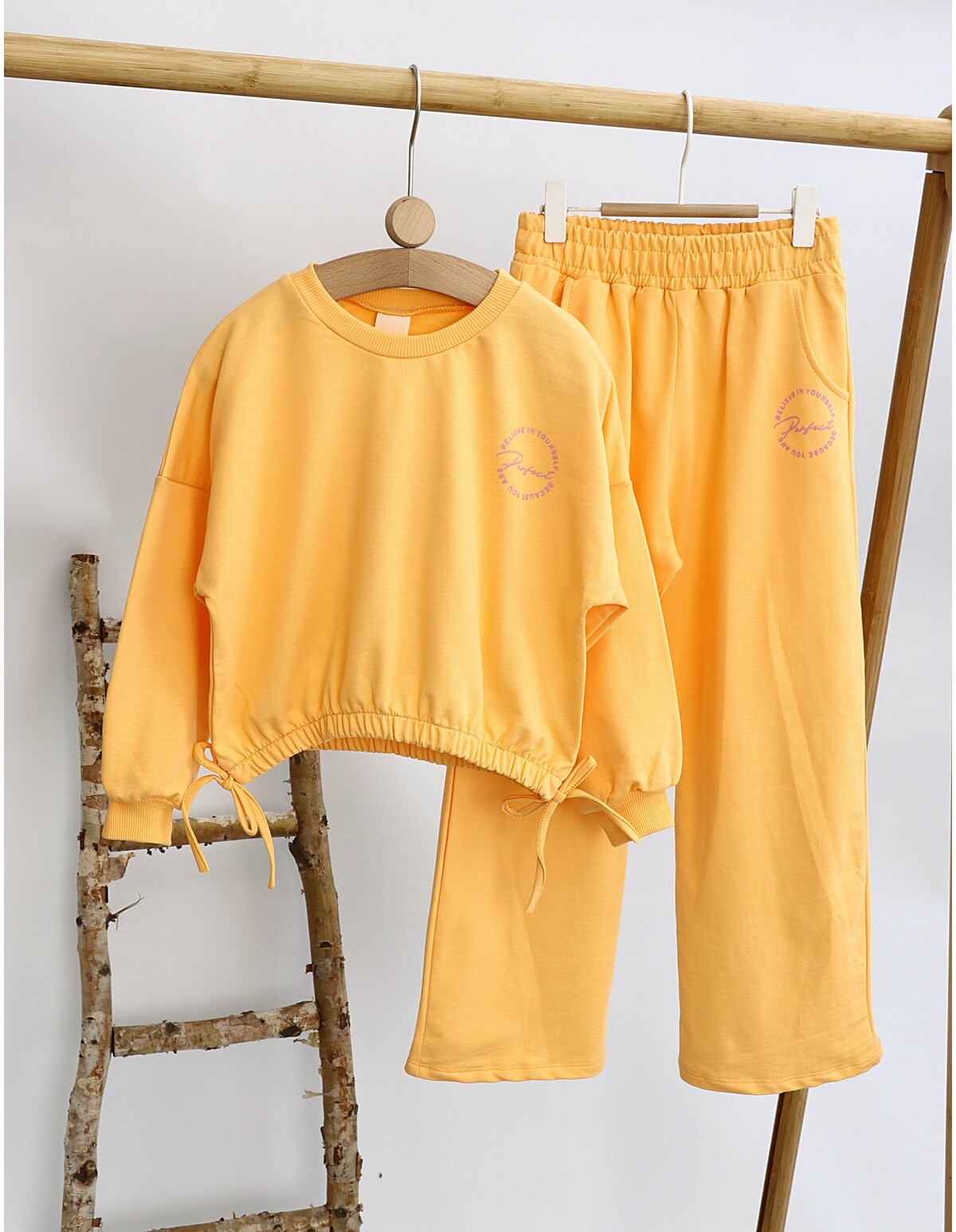 Trening CROP-TOP Yourself portocaliu