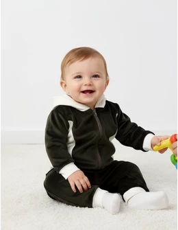 Trening de catifea Romania gri inchis-alb