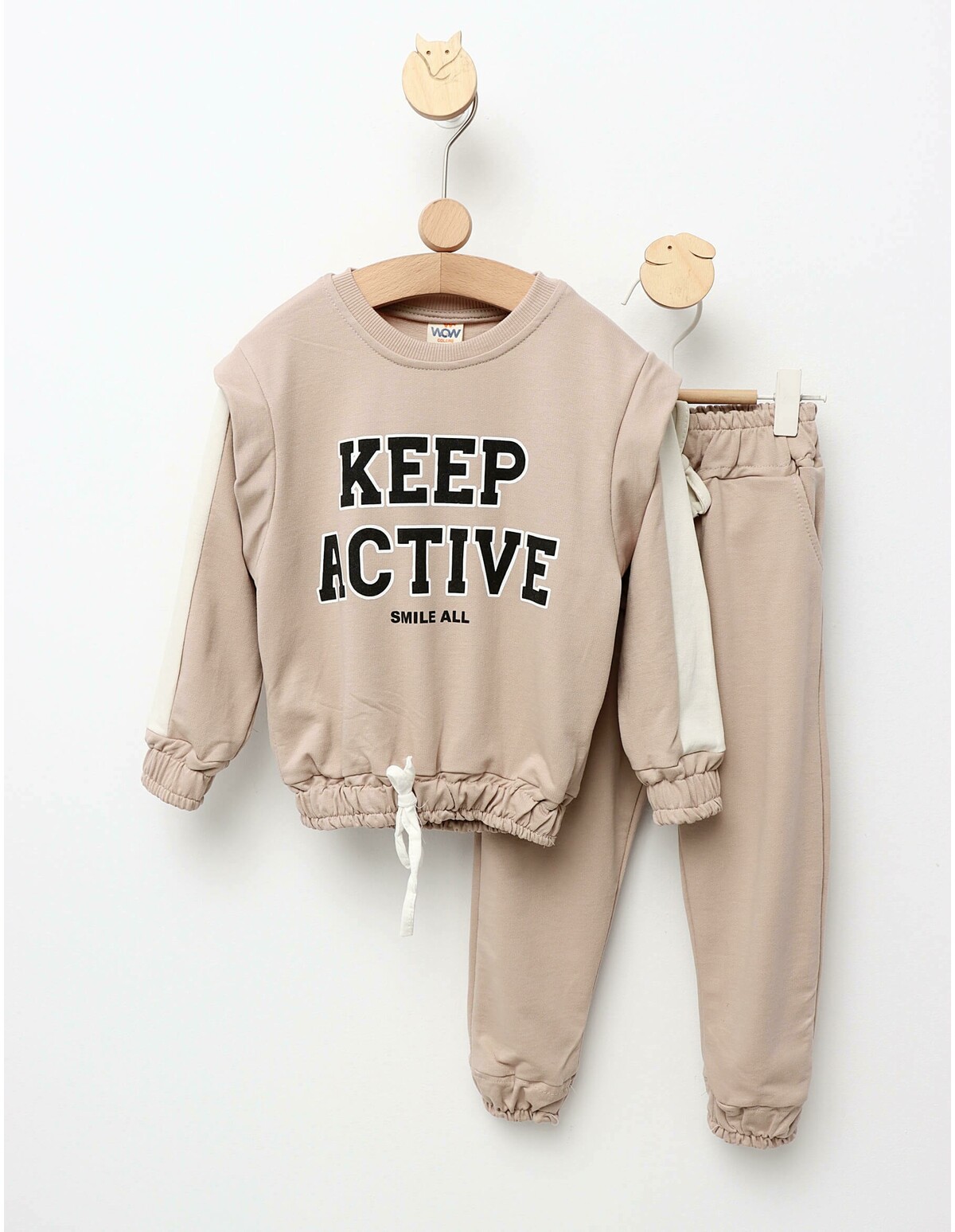 Trening Girls stil Crop Top model bej