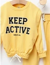 Trening Girls stil Crop Top model galben picture - 2
