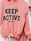Trening Girls stil Crop Top model roz-prafuit picture - 4
