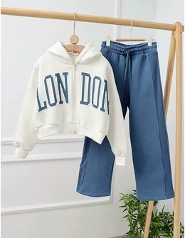 Trening gros vatuit Crop Top cu albastru