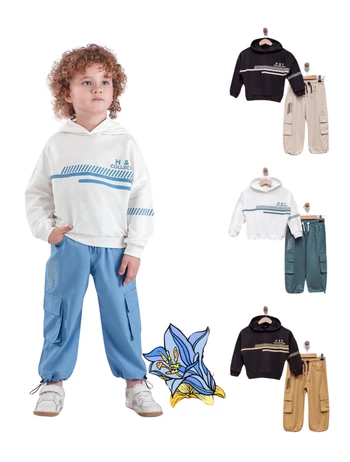 Trening H&Y Collection model alb albastru picture - 2