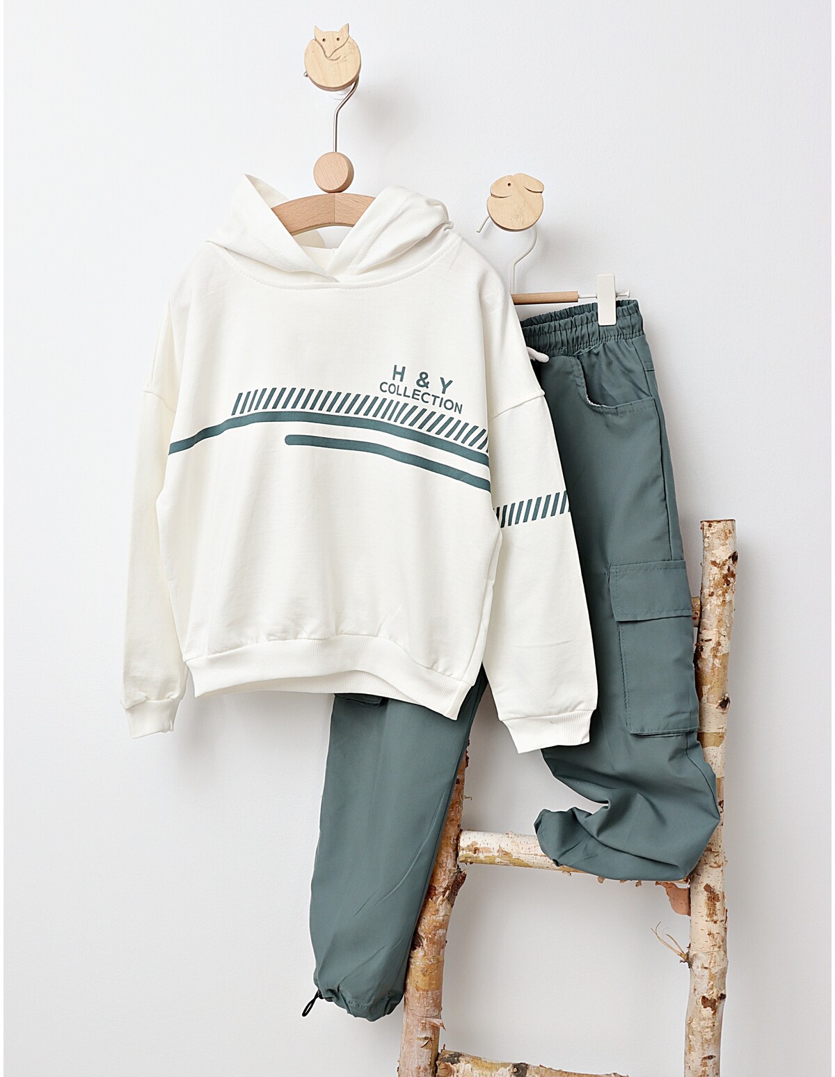 Trening H&Y Collection model alb verde