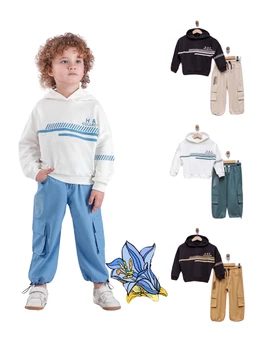 Trening H&Y Collection model negru-crem