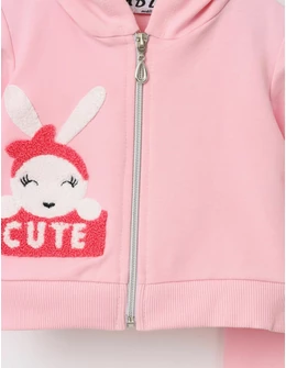 Trening Hello Cute Bunny model roz