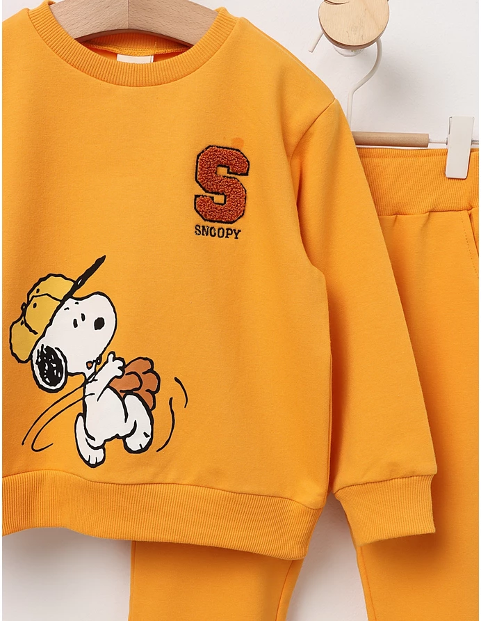 Trening plusat S is For Snoopy galben picture - 2