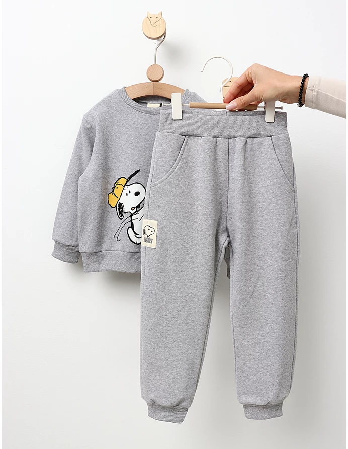 Trening plusat S is For Snoopy gri picture - 3