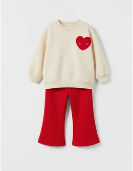 Trening vatuit Big Heart, crem-rosu