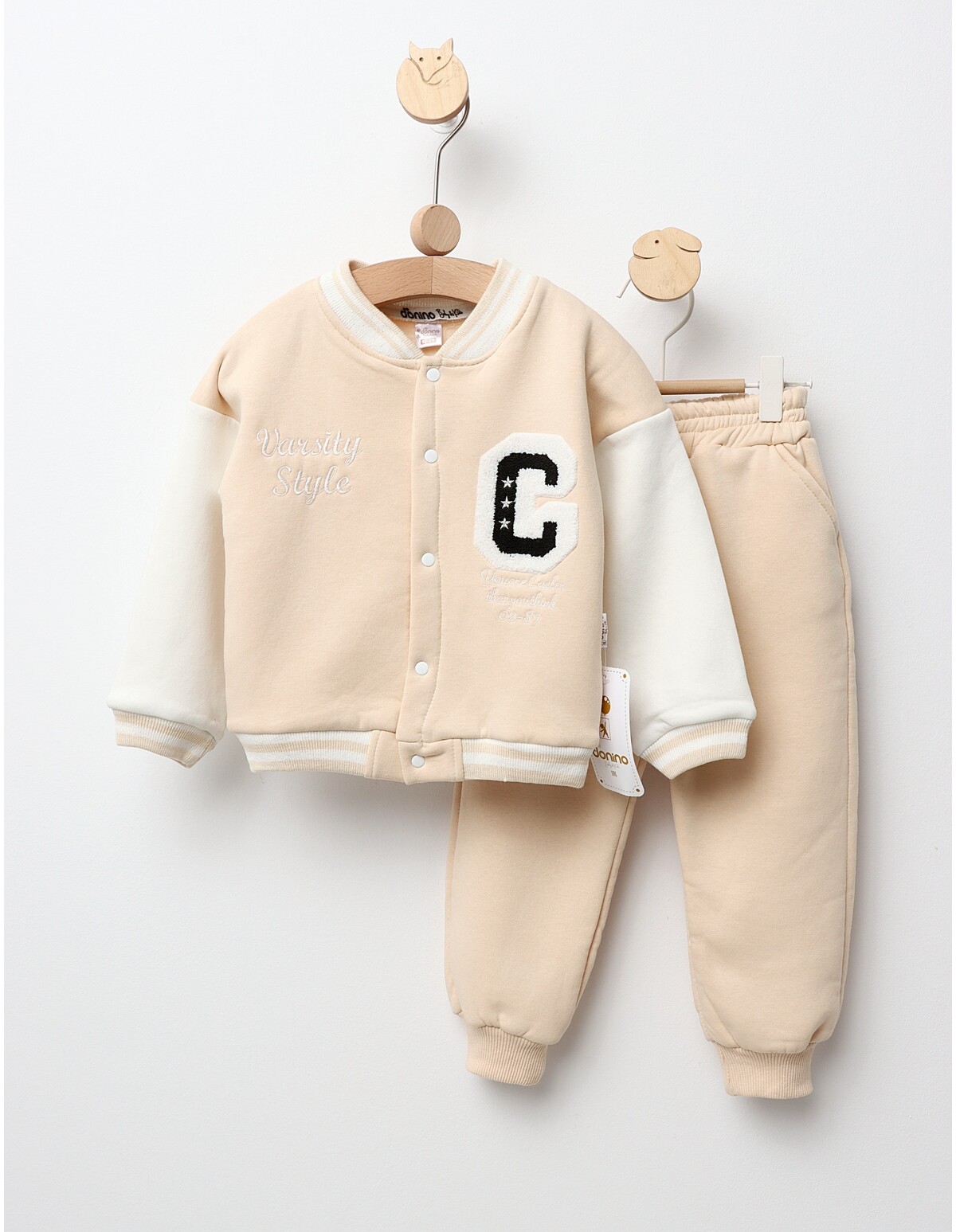 Trening vatuit Varsity Style crem