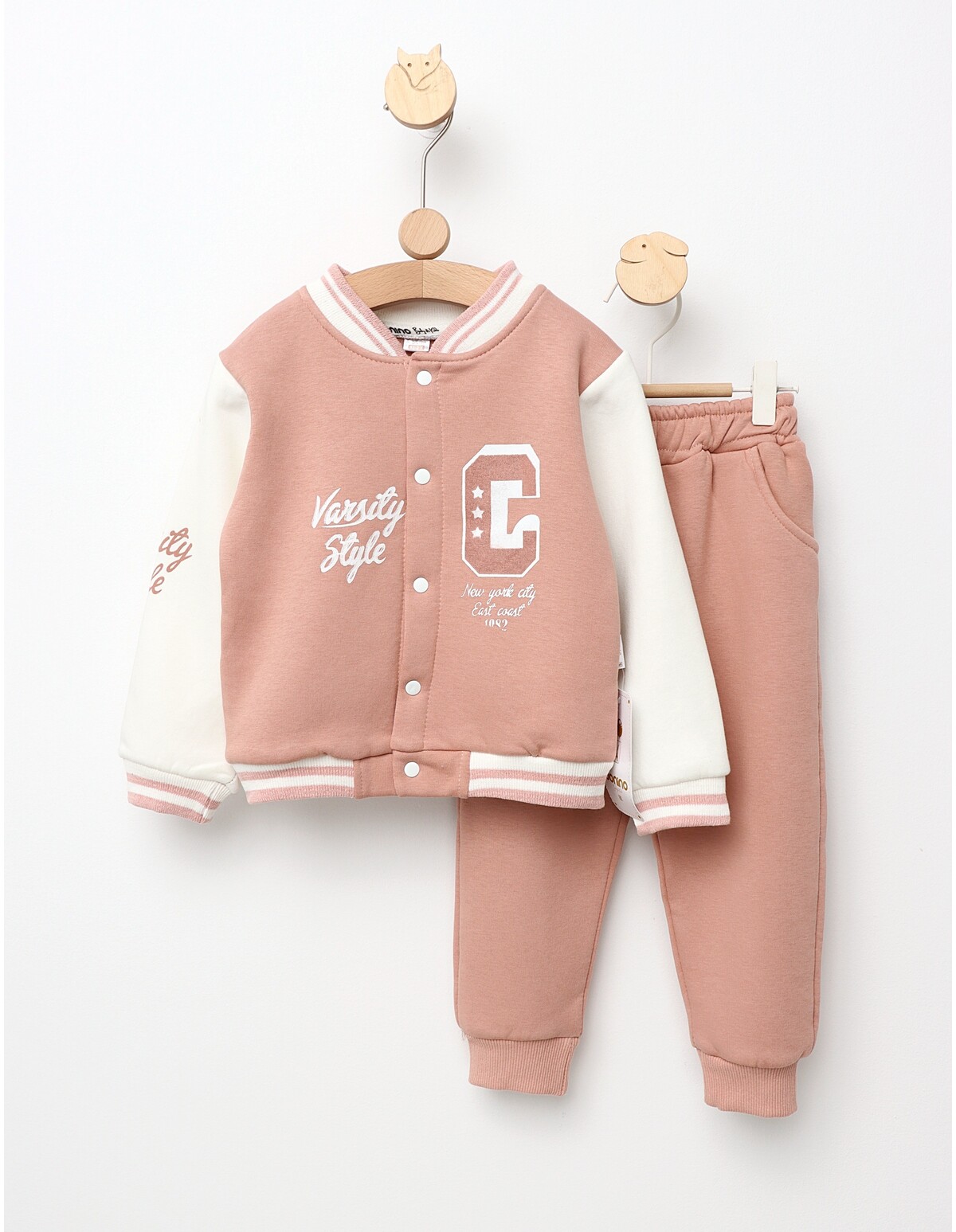 Trening vatuit Varsity Style roz-prafuit