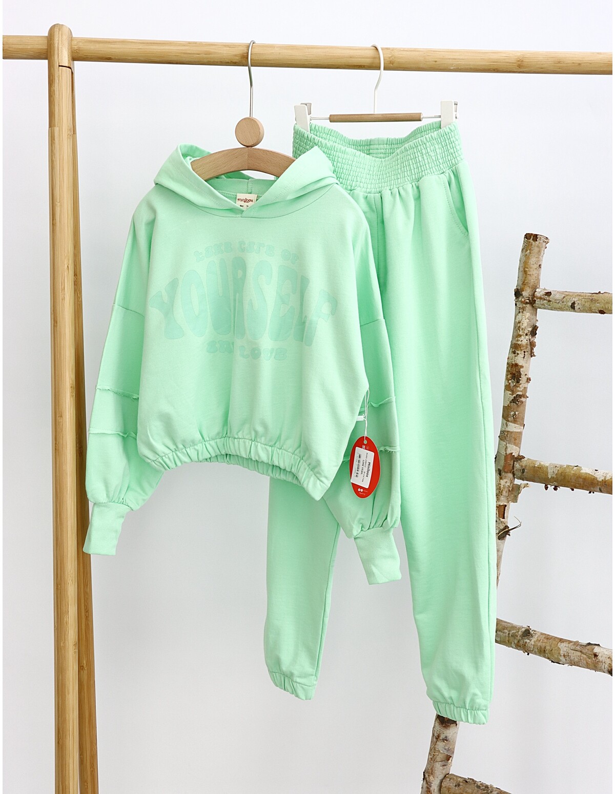 Trening Yourself stil crop-top verde