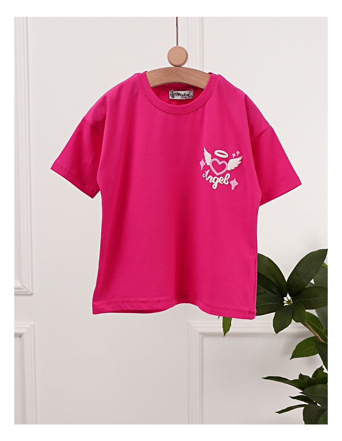Tricou Angel Heart, model ciclam